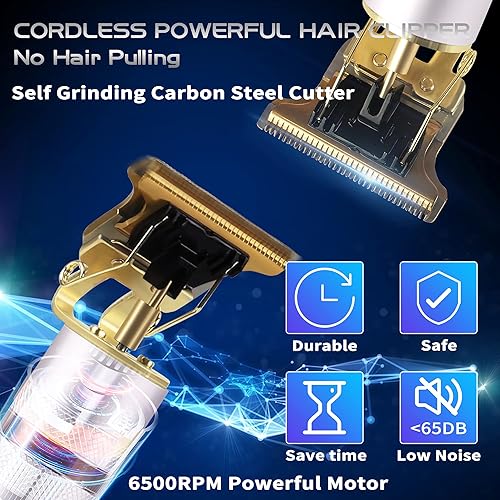 Miniatura 10 de KEMEI Cortapelos profesionales para hombres, Pro Li Outliner para aseo, recortadora de barba, afeitadoras de corte cerrado para sala de estar,