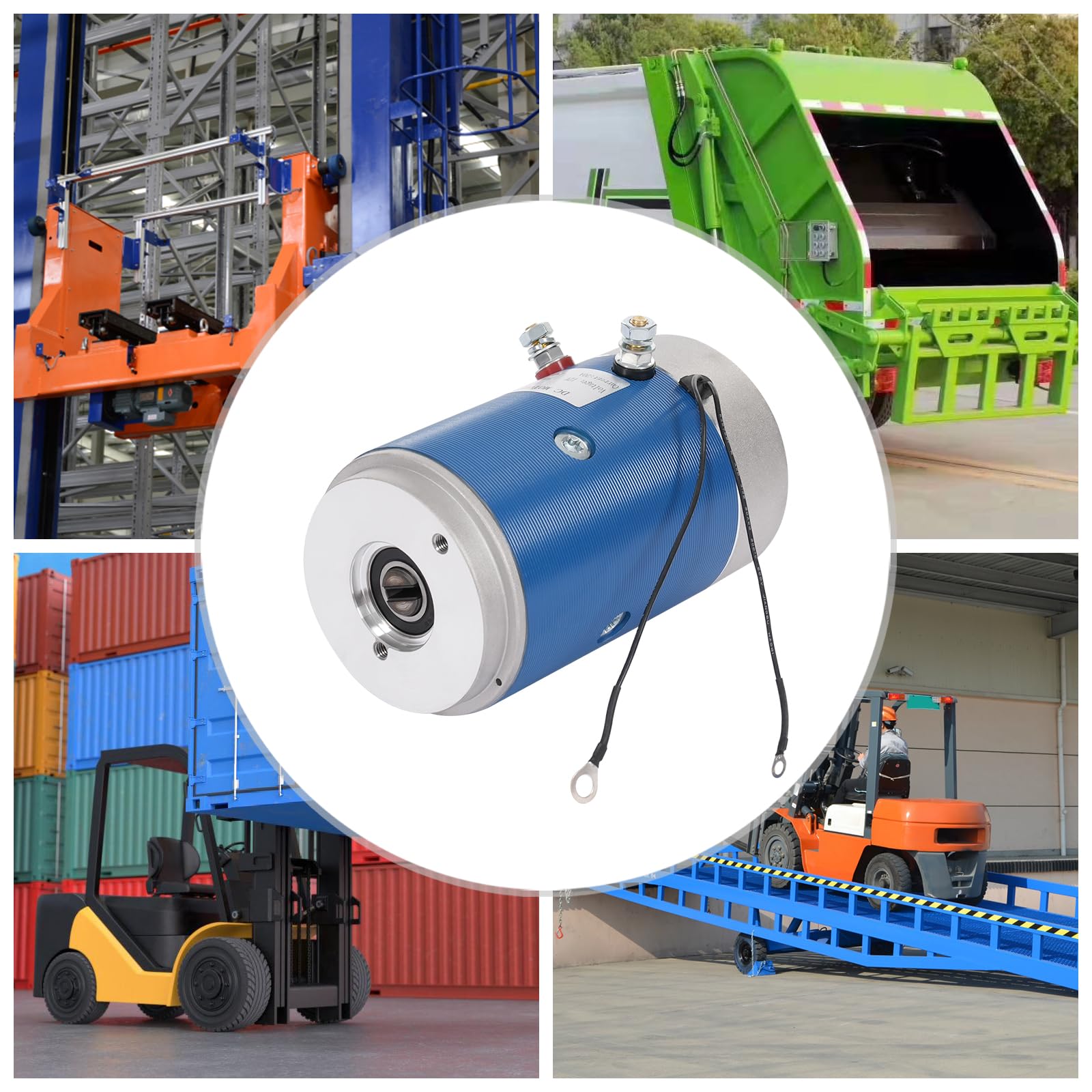 Silnik przekładniowy DC 12 V, 2350 RPM, redukcja 2,2 kW, silnik przekładniowy o niskim poziomie hałasu, silnik z czystej miedzi do wózków widłowych i agregatów hydraulicznych, niebieski