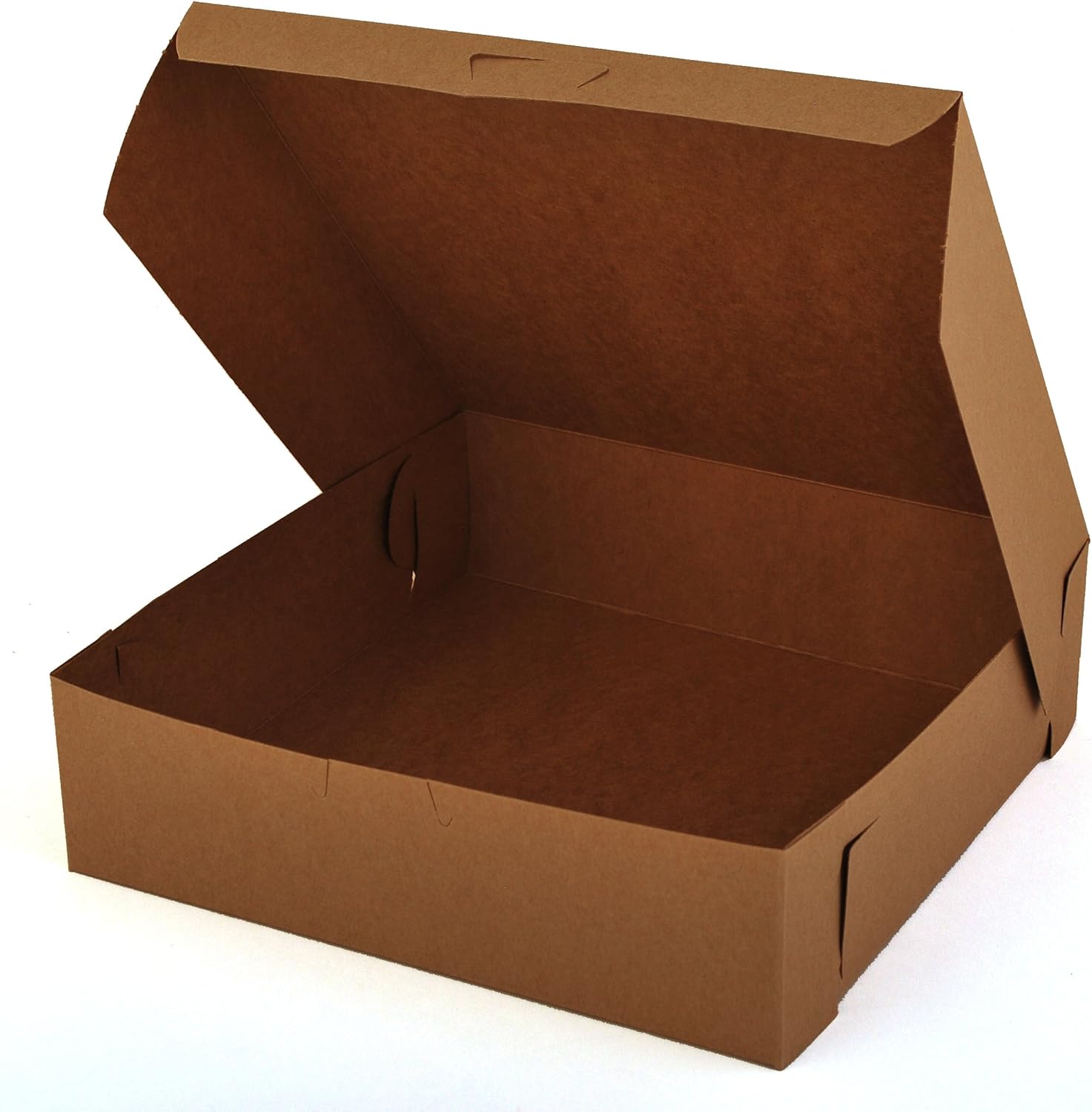 Southern Champion Tray 0953K Kraft Paperboard Non Window Lock Corner Bakery Box, 9" Length x 9" Width x 2-1/2" Height (Case of 250)