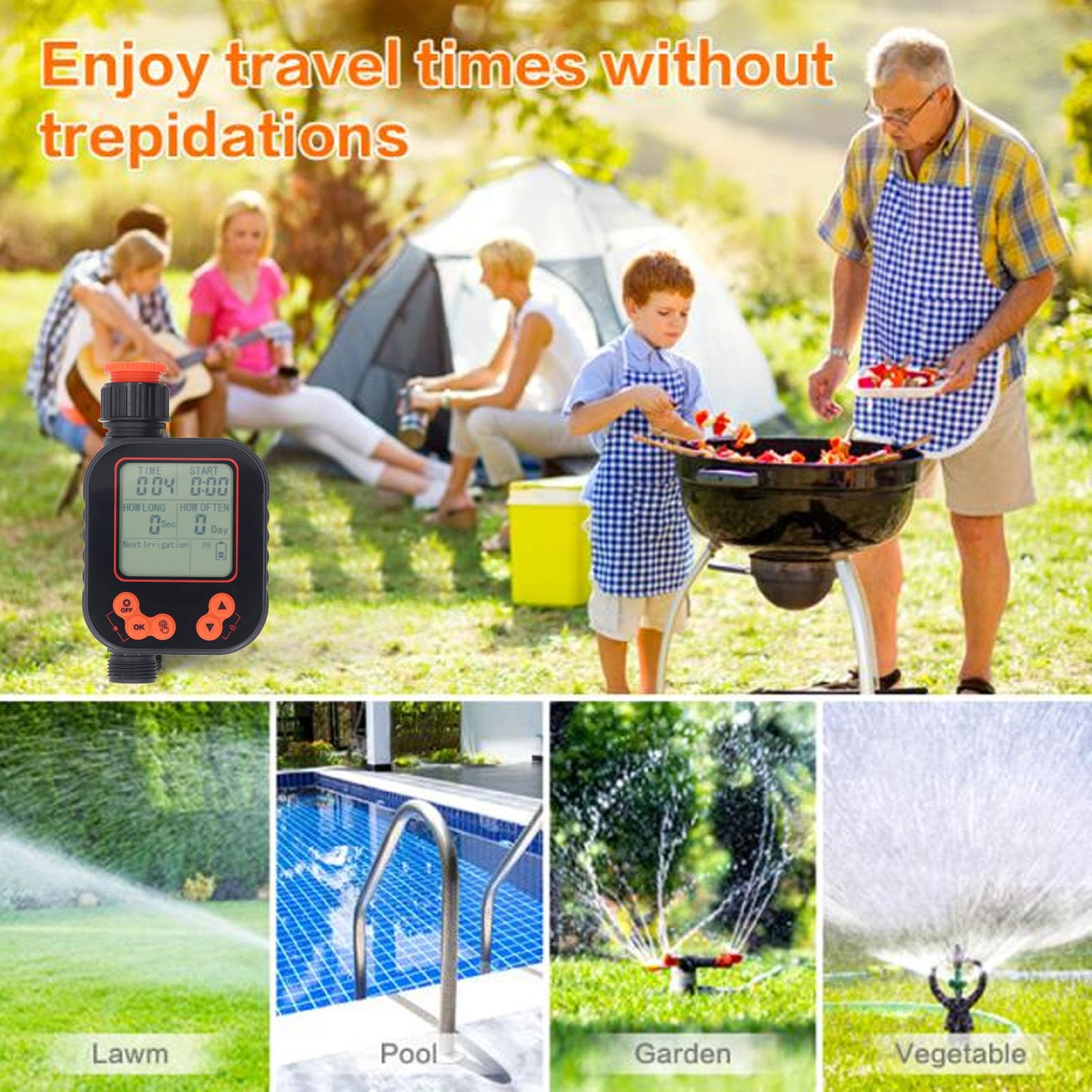 Timer Irrigazione Rubinetto Timer Conto Alla Rovescia per Irrigato, Controller Automatico Irrigatore Timer Irrigazione Giardino Timer Irrigazione per Esterni,