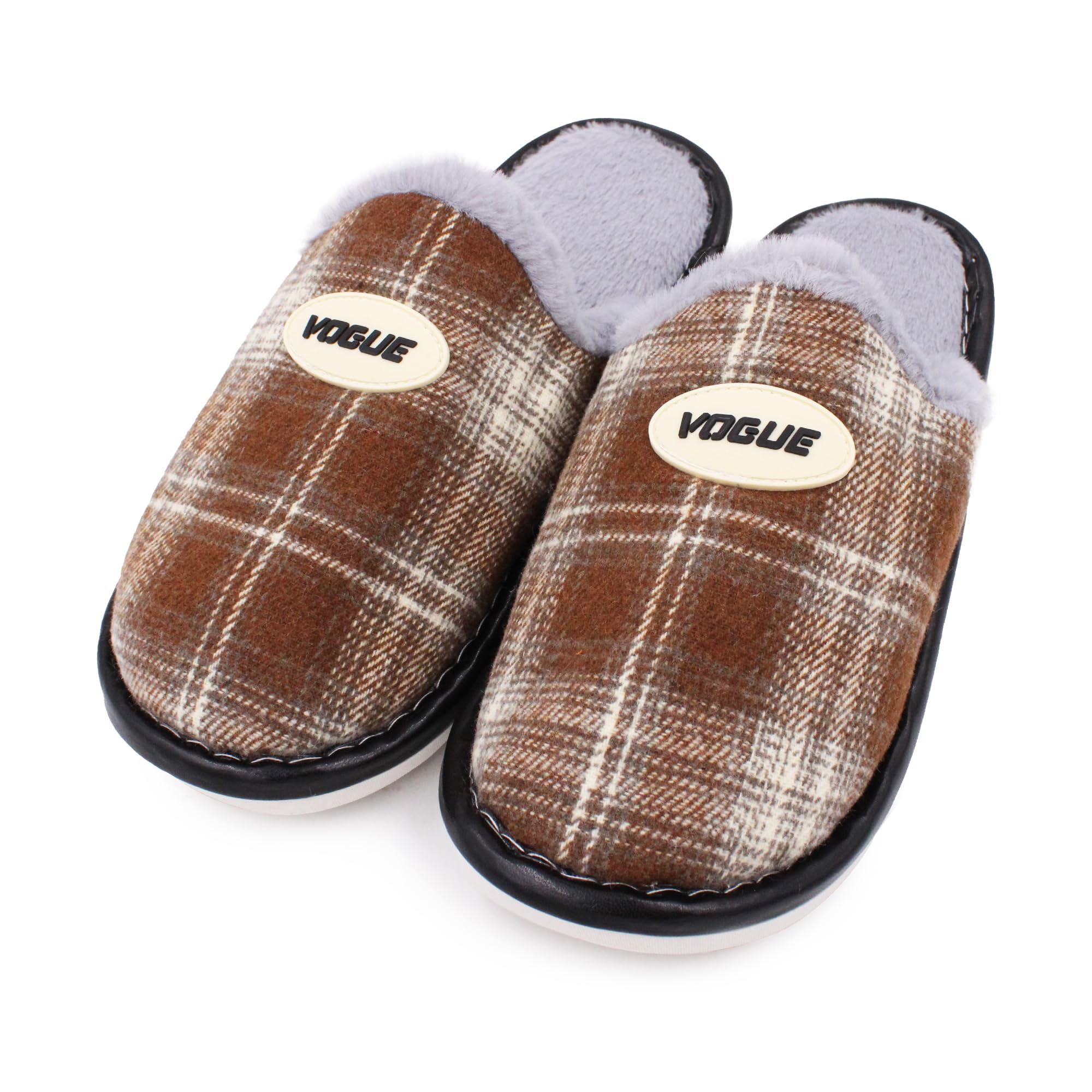 vritraz Men’s Winter Wear Plush Slippers | Soft Furry Indoor Slides | Warm Comfortable Anti-Slip Home Footwear-picture-41