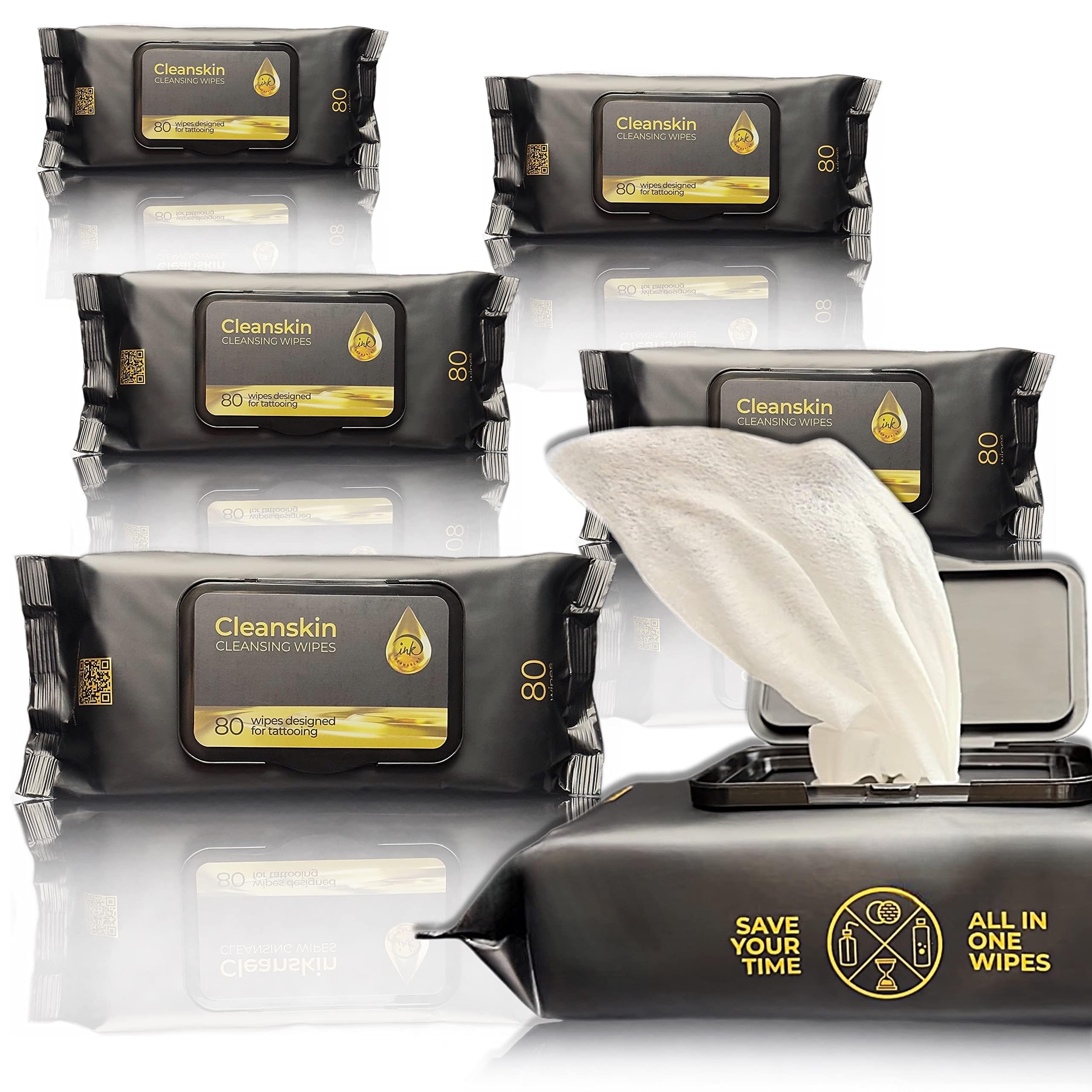 CleanSkin Green Soap Tattoo Wipes
