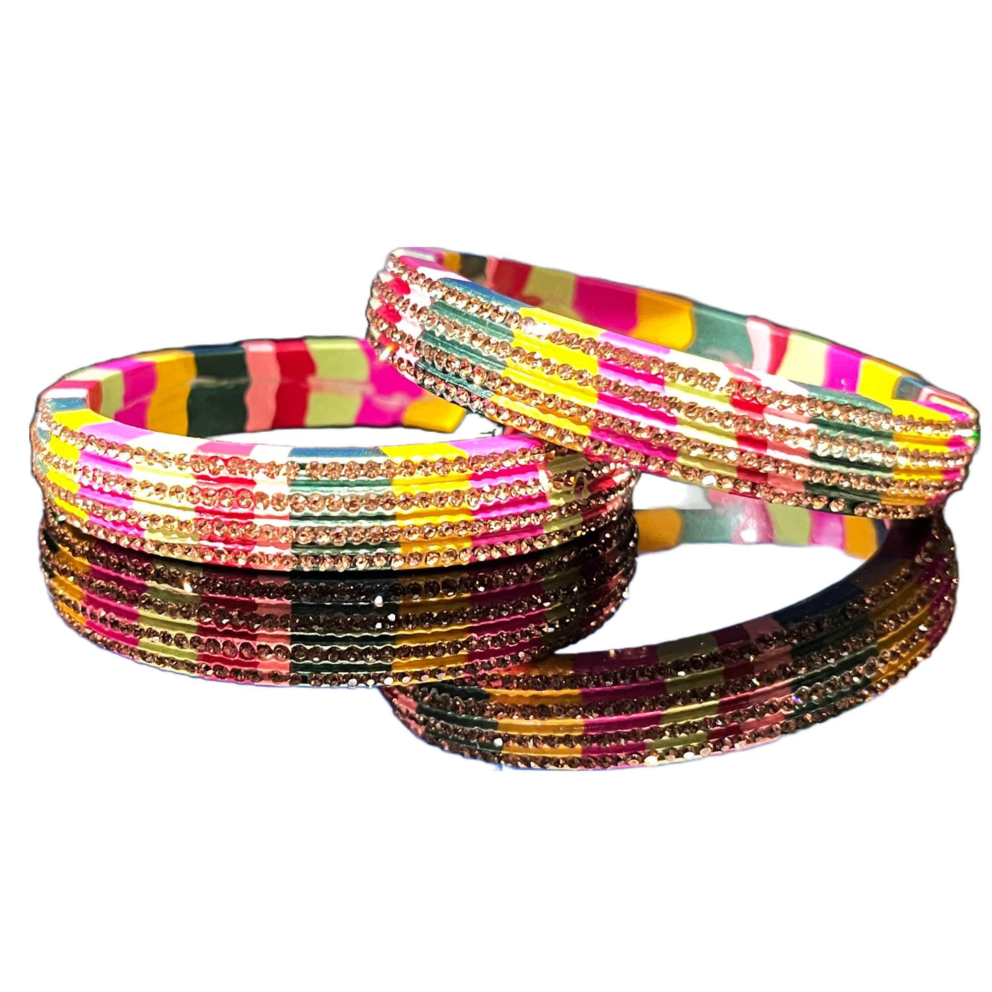 Lac Lakh Lah Lahthi Bangles Chips Kada Multicolor Wearable On Every Occasion 2 Piece In Box (2.6) (B0BNJ7KJP8) Amazon Price History, Amazon Price Tracker