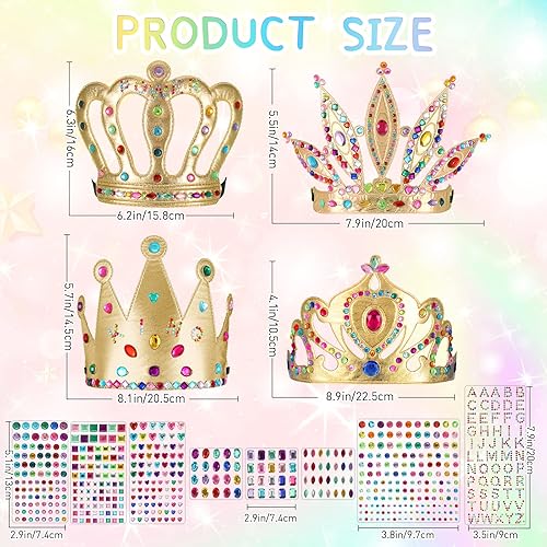 Miniatura 10 de 24 Pieces Make Your Own Crowns Set Princess Party Favors DIY Crown for Kids Princess Party Supplies