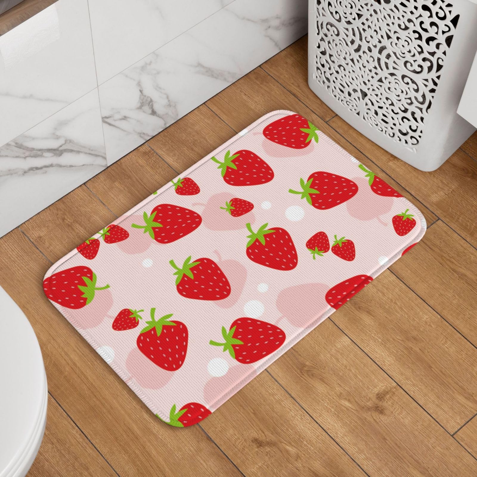 Amazon|玄関マット いちご柄 苺柄 イチゴ柄 バスマット 屋外 Amazon|玄関マット いちご柄 苺柄 イチゴ柄 バスマット 屋外