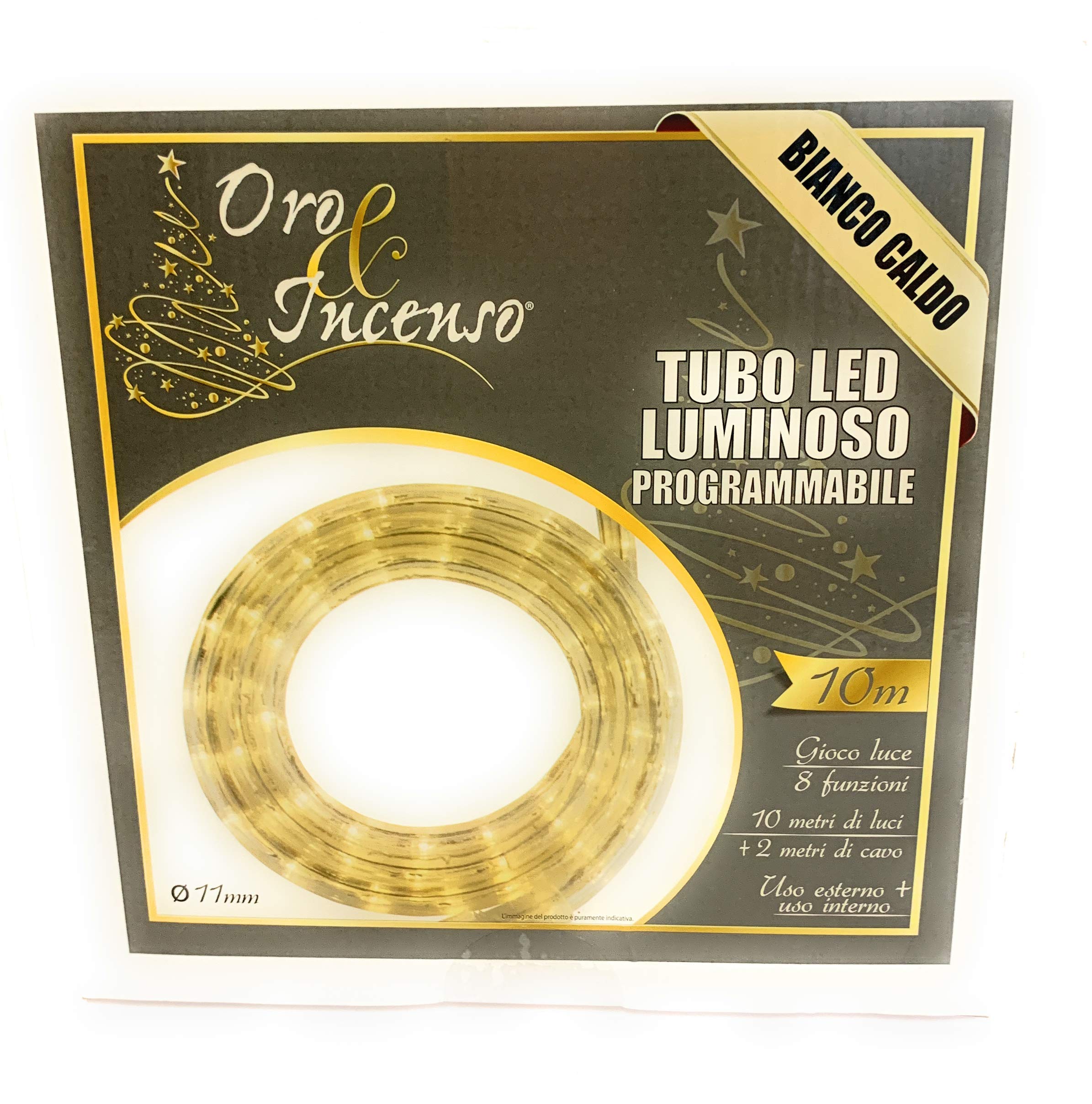 Tube LED lumineux programmable blanc chaud
