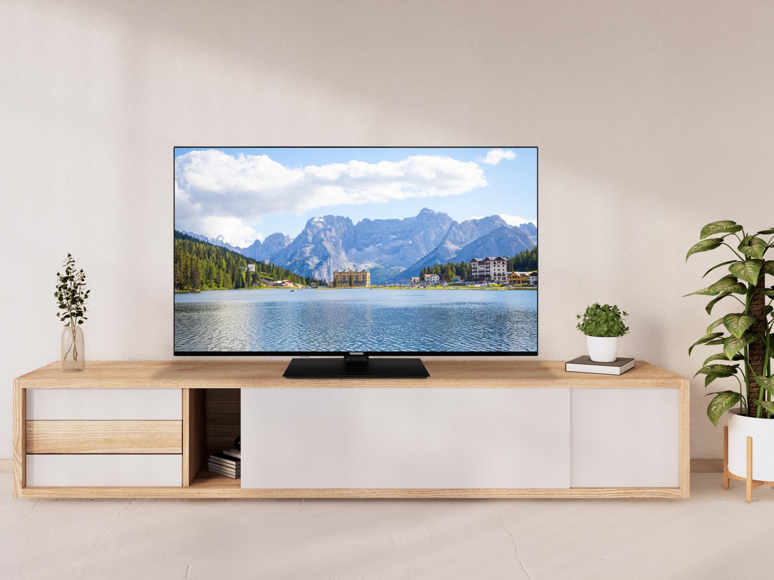 TELEFUNKEN 2025 Smart TV 55" Ultra HD TE55750B46I2PZ, TiVo TV LED 55 Pollici, Compatibile con Alexa e Google Assistant, DVB-I, Digitale DVB-T2, Dolby Vision, HDR10