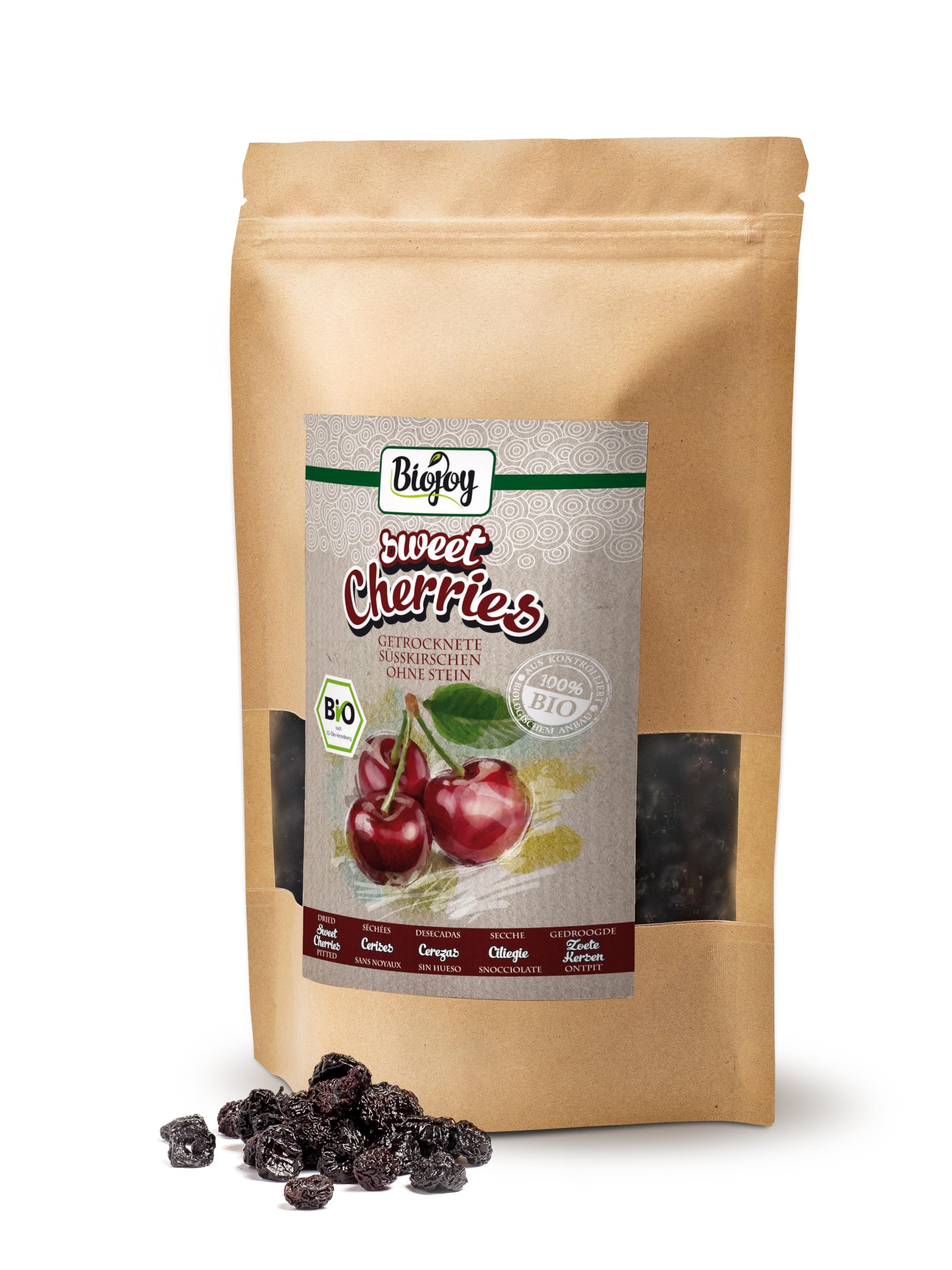 Biojoy Ciliegie essiccate BIO (500 g), denocciolate e senza zolfo