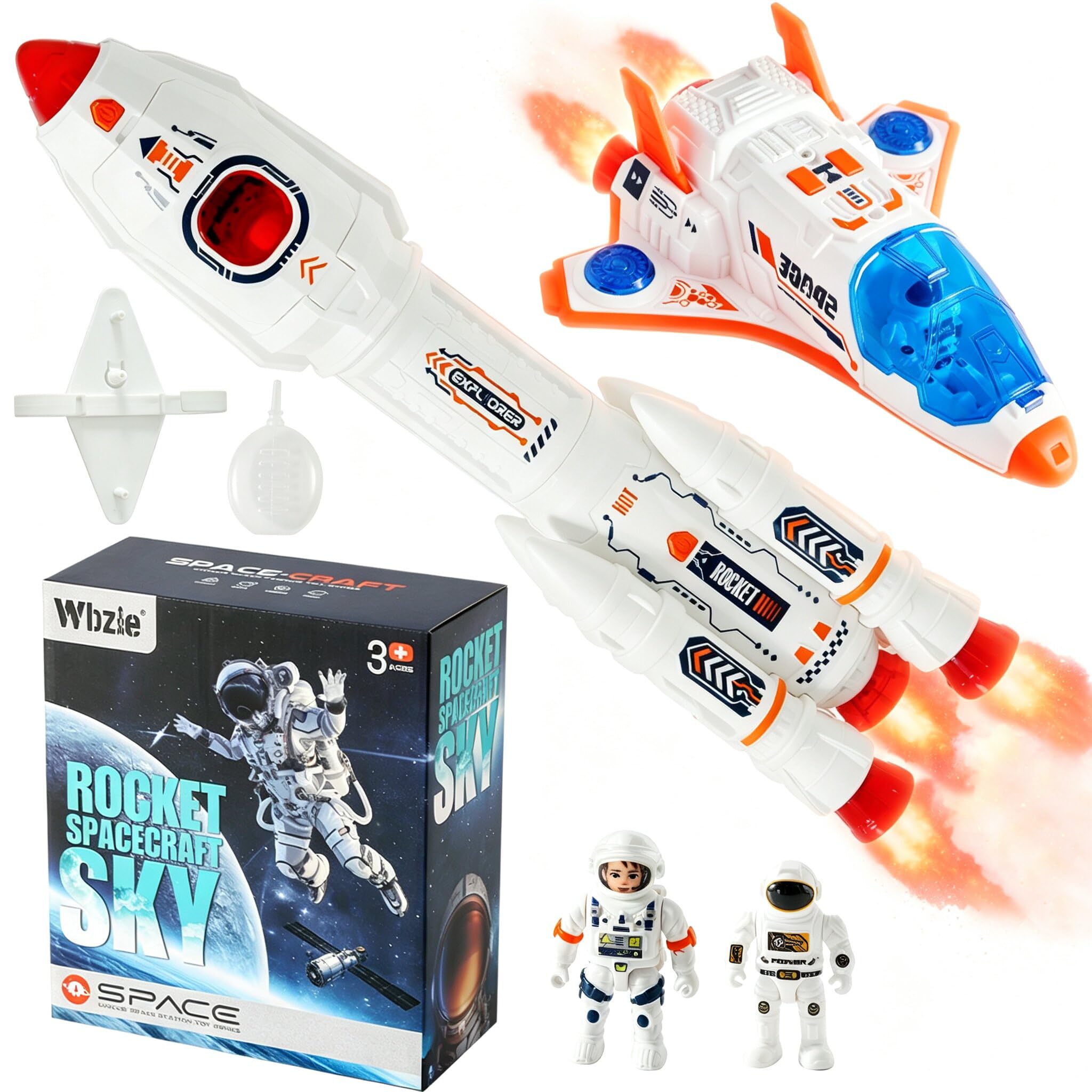 Amazon.co.jp: Wbzle スペースシャトルおもちゃ 子供用 3-5歳 光と音の