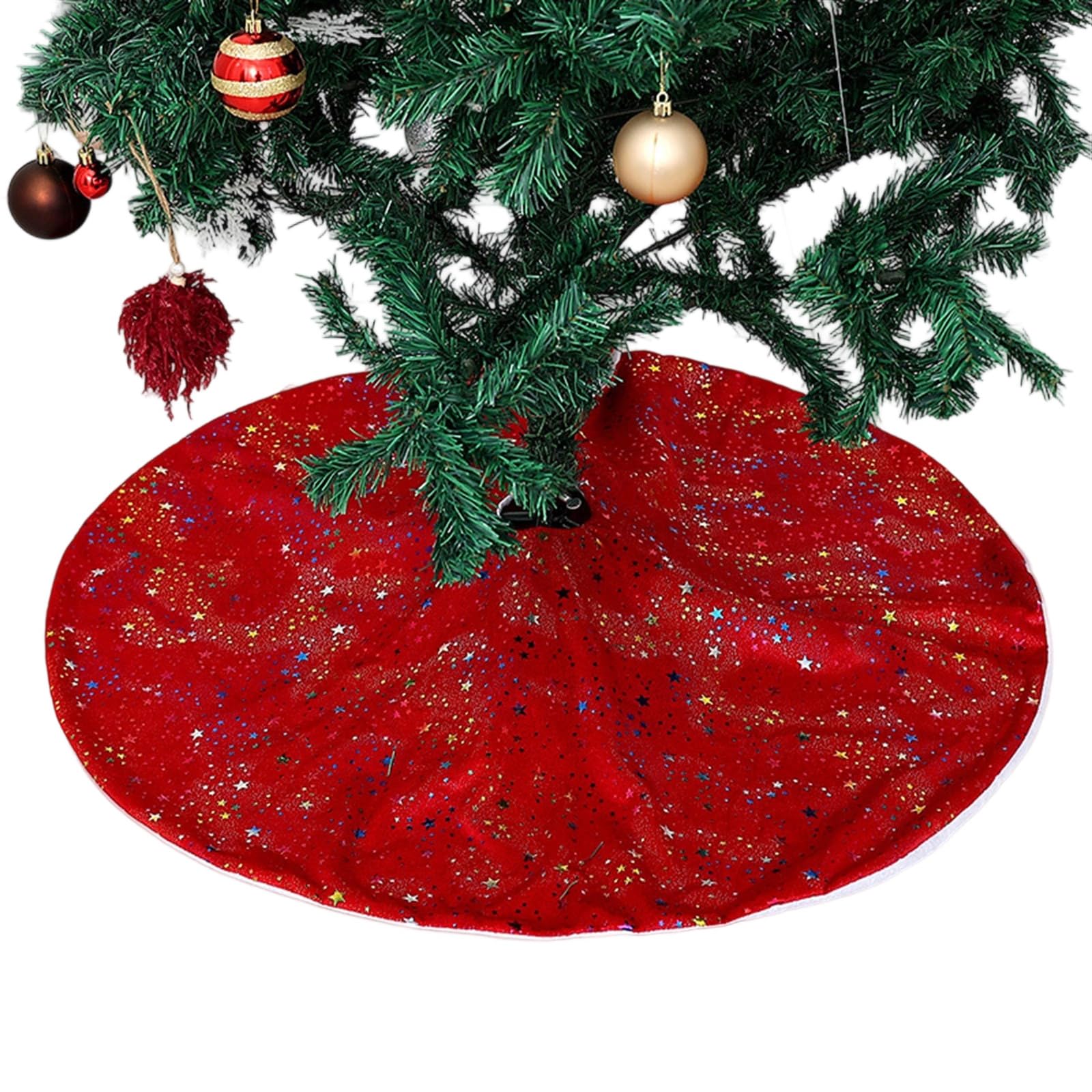 Jazuaiao Colorful Sequins Tree Skirt for Sophisticated Touch Shimmering Christmas Tree Base Cover Party Accessories Sequins Christmas Skirt