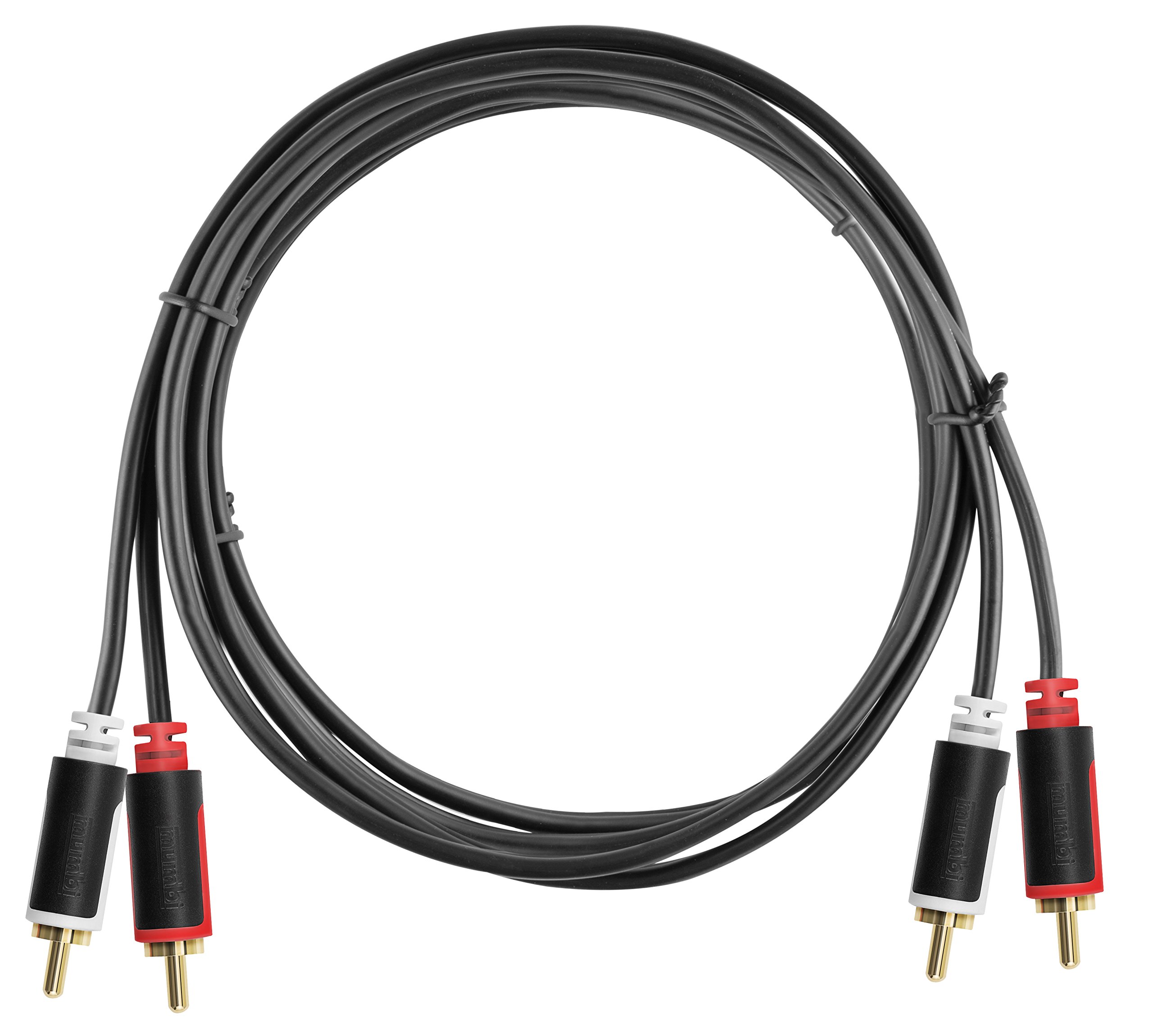 mumbi 3 m Stereo Audio RCA Connection Cable - 2x RCA Male to 2x RCA RCA Male - Image 2