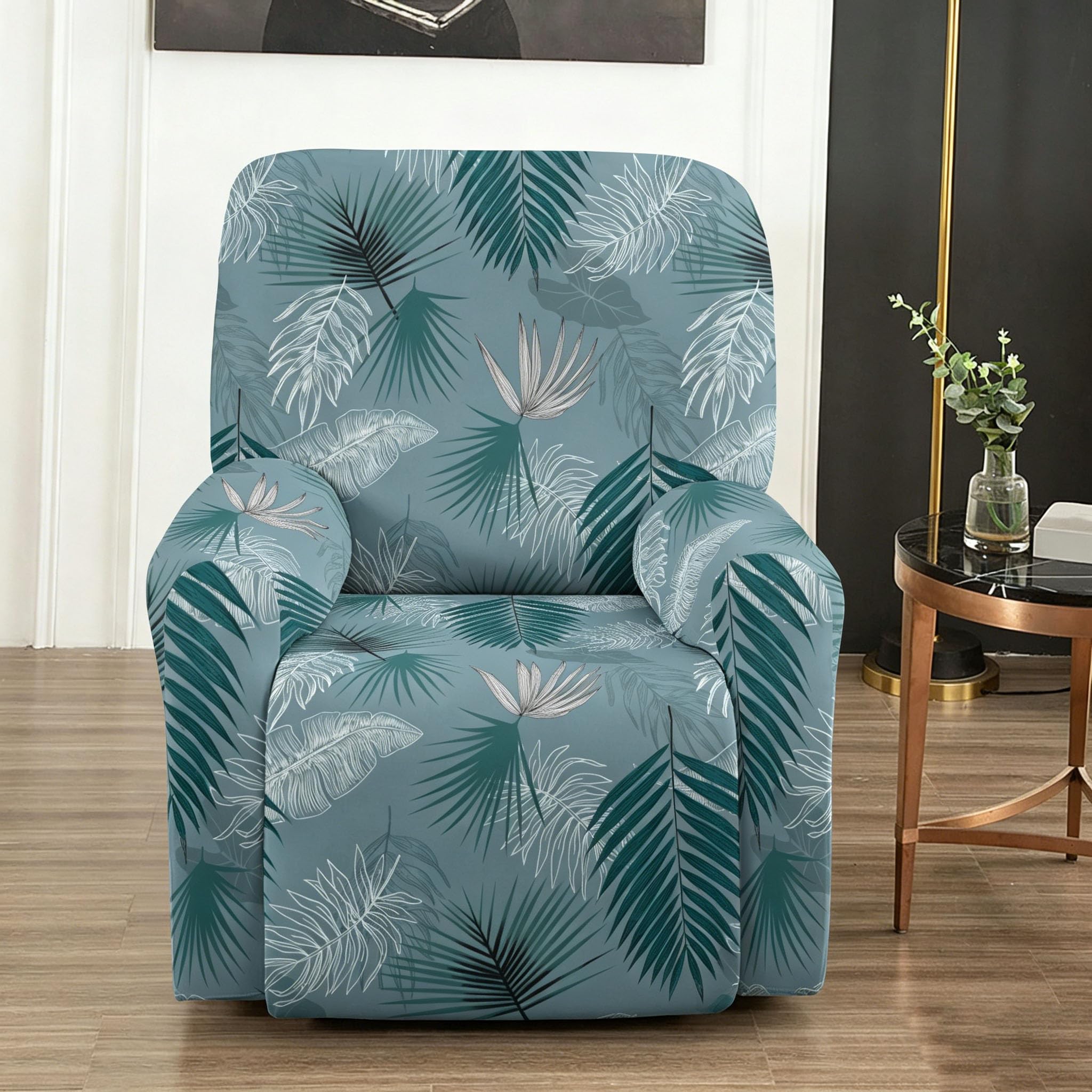 Funda elástica de 4 piezas para butacas relax con bolsillo lateral lavable a máquina