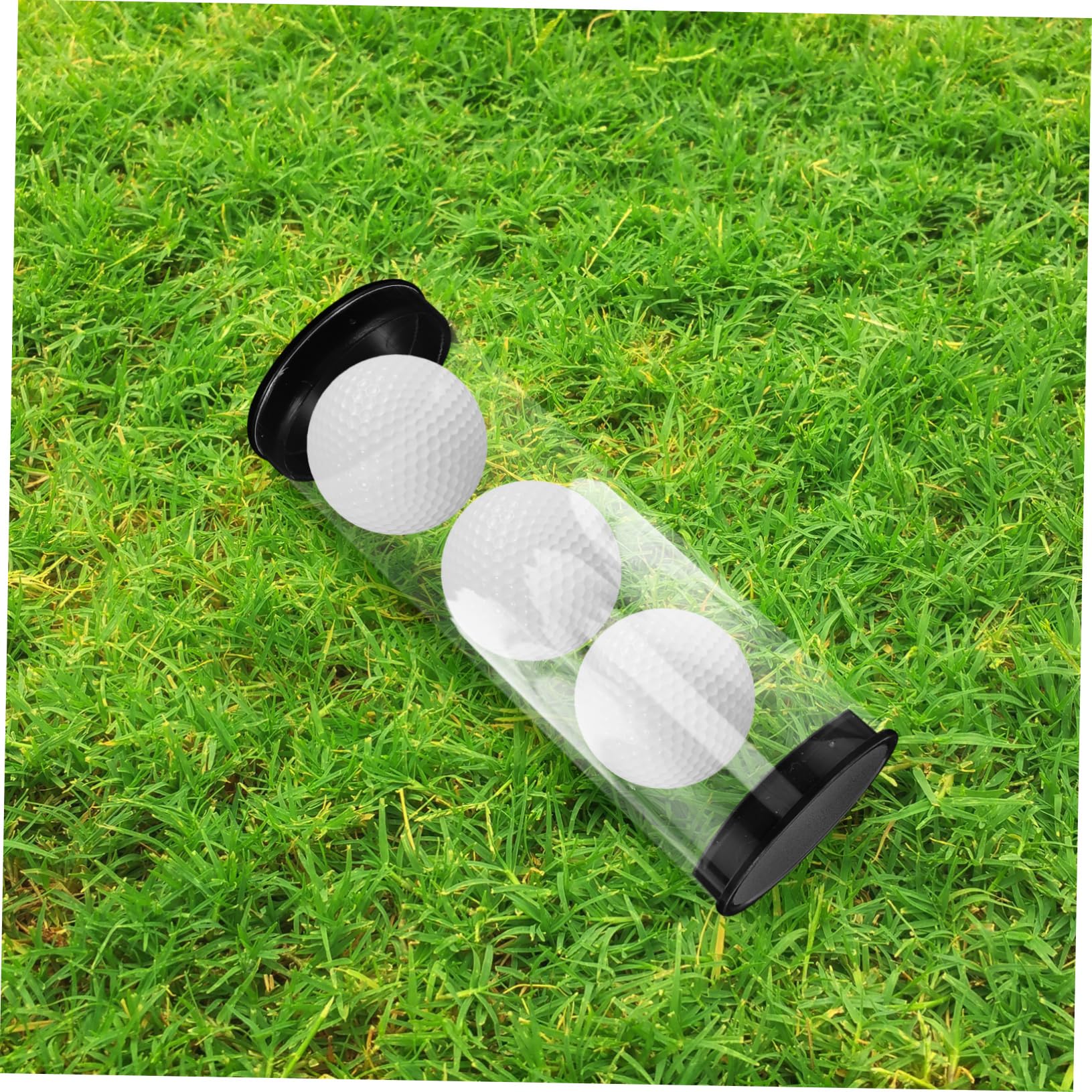Sosoport Caja Tubo De Pelota De Golf Vitrina De Pelotas De Golf Falda De Pequeña Pantalla Tubo De Plástico Estuche Portátil para Golf Bola Transparente Deportes De Polivinilo