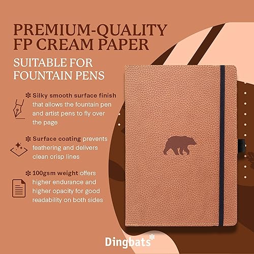 Miniatura 2 de Dingbats* Wildlife - Cuaderno de oso marrón A4 - Punteado