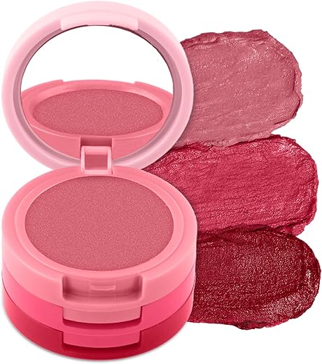 RENEE Glam Stack 3-In-1 Lip & Cheek Tint – Pink 4.5g – 3 Shades in 1, Rich Creamy Natural Seamless Finish, Smooth & Blendable Formula – Travel Friendly, Quick & Easy to Use