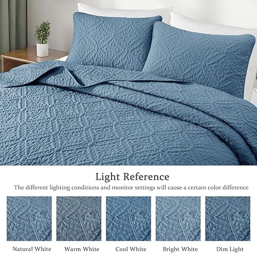 Miniatura 3 de Exclusivo Mezcla - Juego de ropa de cama apto para todas las estaciones, incluye una colcha ligera y suave y 2 fundas para almohadas, tamaño