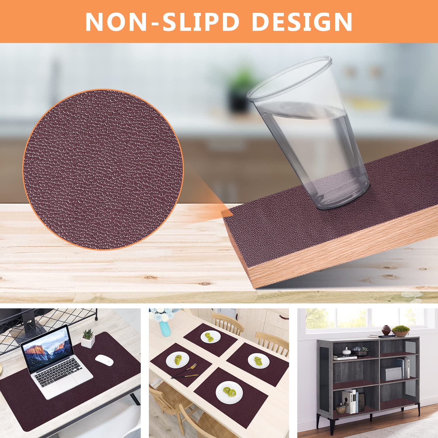 WochiTV Rivestimento Per Mensole E Cassetti, Rotolo 60 Cm X 6 M, EVA Non Adesivo Impermeabile - Khaki - Per Cucina, Dispensa, Bagno, Armadi