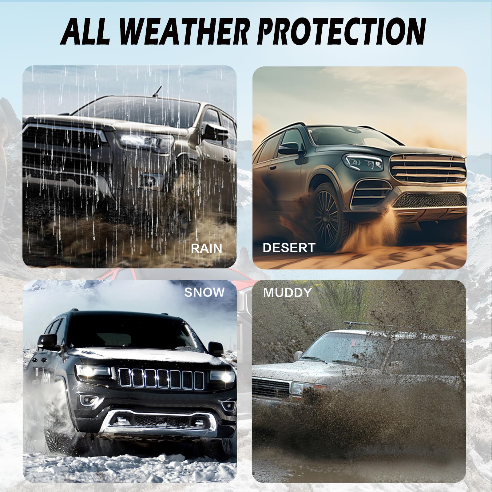 All Weather Rubber Car Floor Mats Compatible with 2012-2018 Ford Focus TPE Rubber Full Set Includes 1st 2nd — view 7