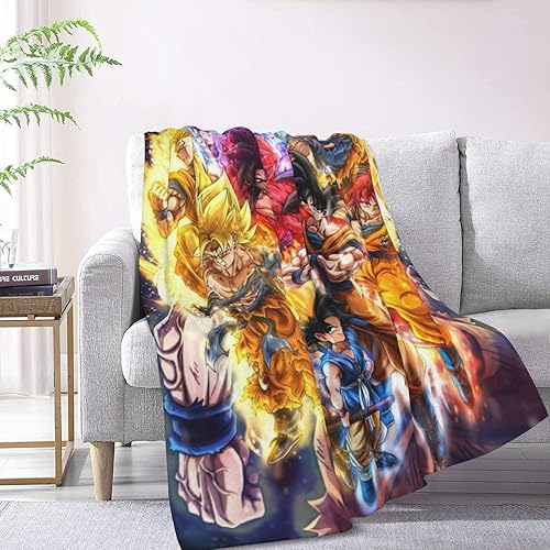 Manta de franela de personajes de anime súper suave, ligera y lanuda para aire acondicionado, para camping, decoración del hogar, regalo único, 50 x