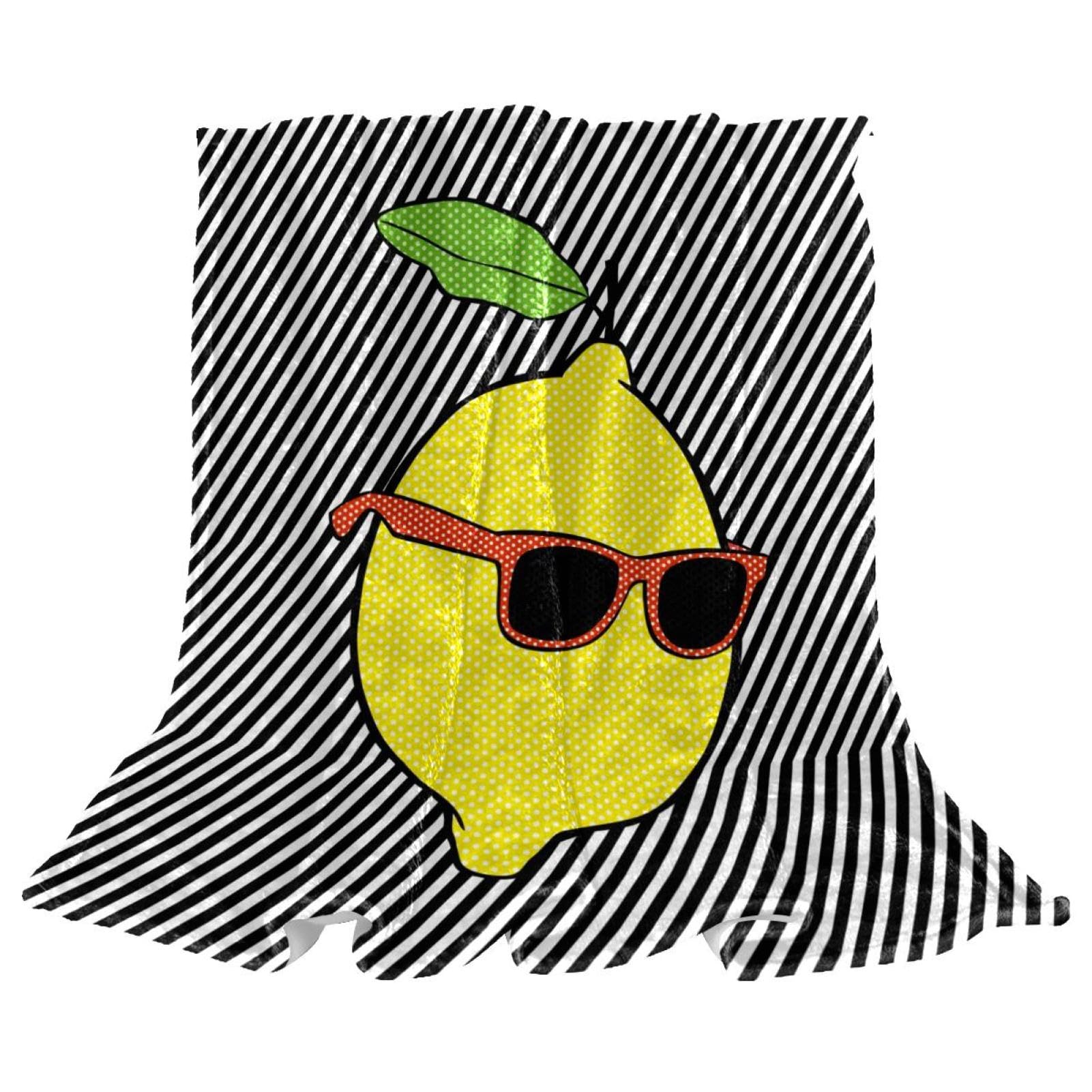 Couverture polaire citron plaid chaud contre le froid au bureau