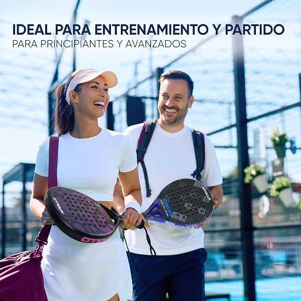Apollo Pala de pádel - Pala de pádel para principiantes y avanzados, pala de carbono para hombre y mujer - 4