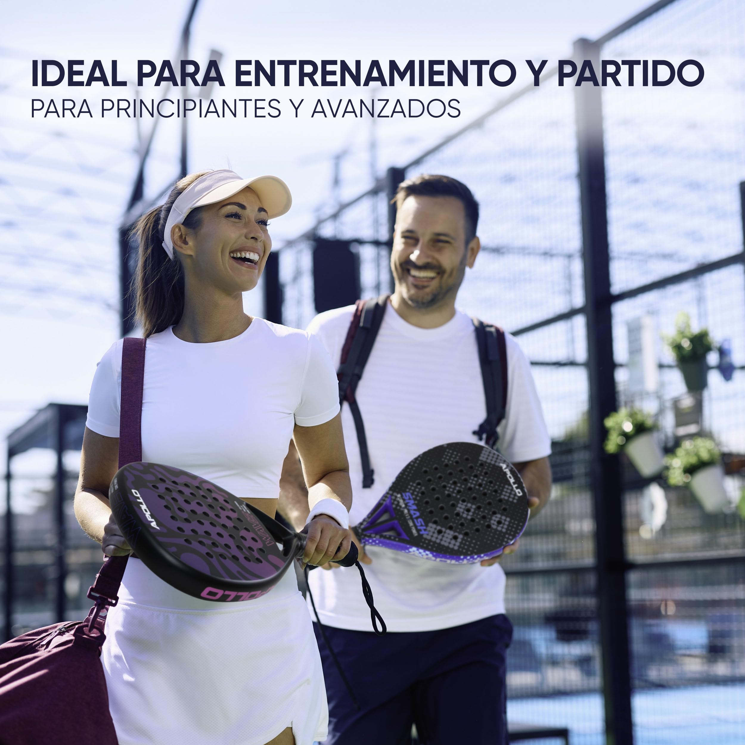 Apollo Pala de pádel - Pala de pádel para principiantes y avanzados, pala de carbono para hombre y mujer — view 4