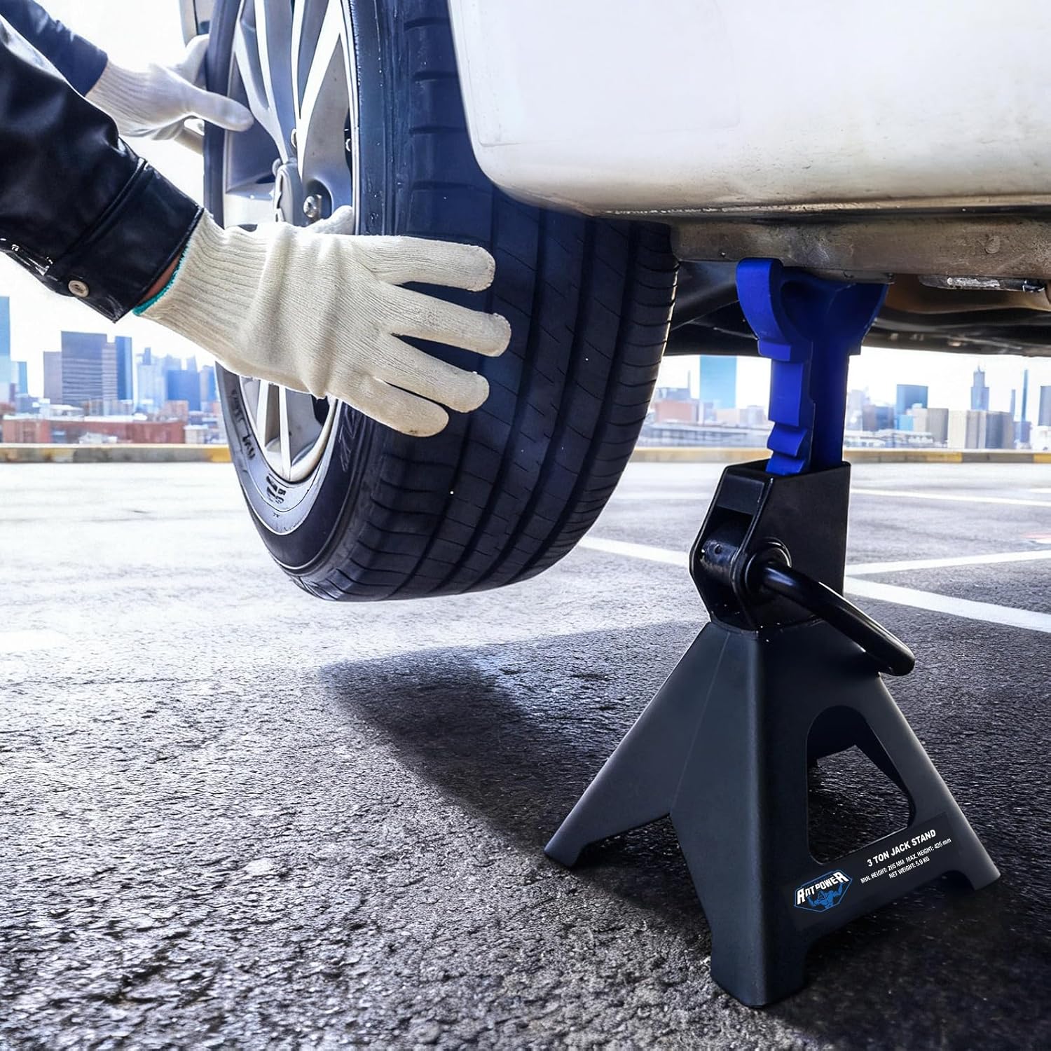 ANTPOWER Jack Stands 3 Ton (6,000 LBs) Heavy Duty Car Jacks Stand,11.2"-16.8" Adjustable Height for Lifting Automotive Small SUV, Pickup 1 Pair