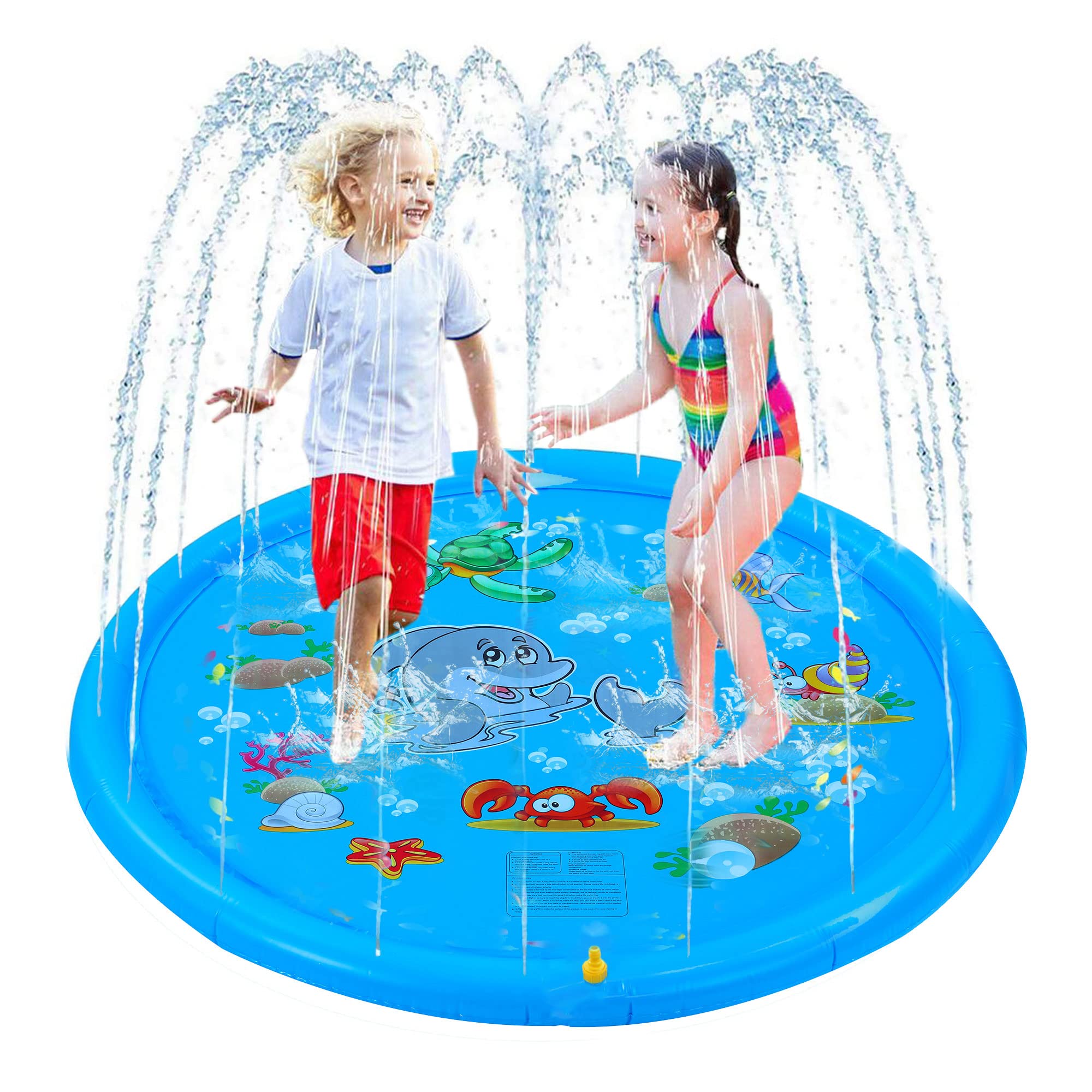 Buy DimpleOutdoor Water Fun for Kids 67" Inflatable Splash Pad Water