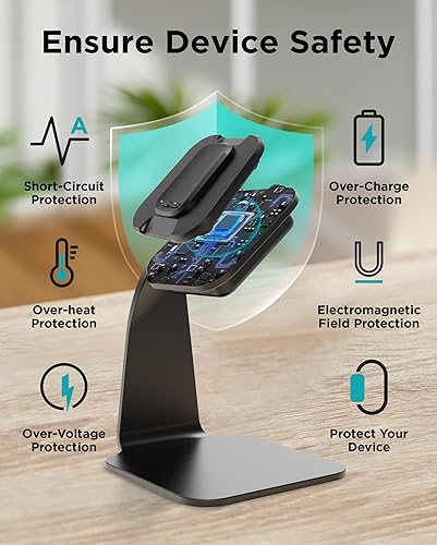 Miniatura 5 de CAVN Soporte de carga de repuesto para Fitbit Charge 6, Charge 5 y Luxe - Estación base de aluminio con cable USB de 4.2 pies para relojes