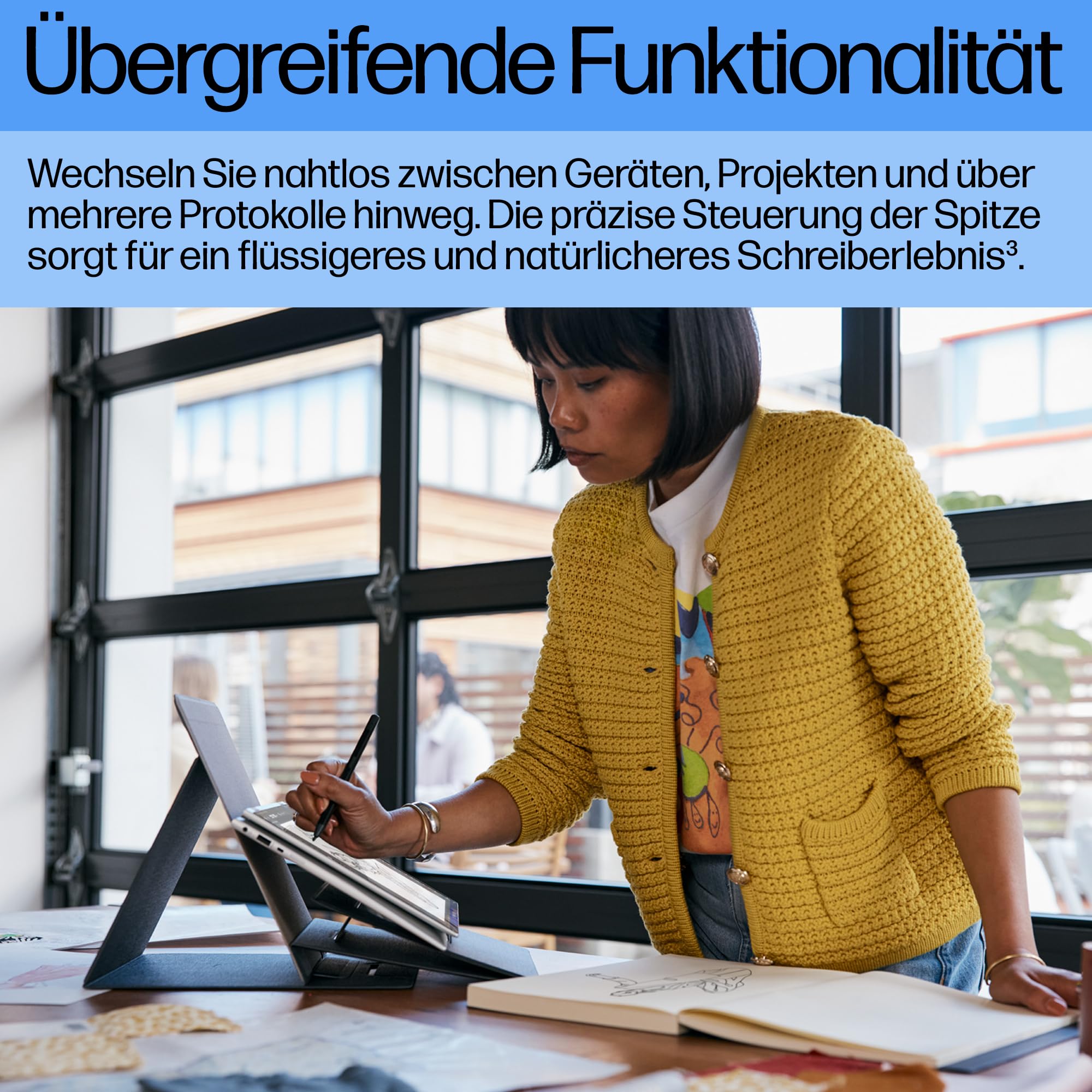 HP 700 Wiederaufladbarer Multi Pen – USB-C, 4096 Druckstufen, 25 Tage Akkulaufzeit, Kompatibel mit MPP 2.0/USI 1.0/AES 2.0, 60% Recyceltes Material, Schwarz