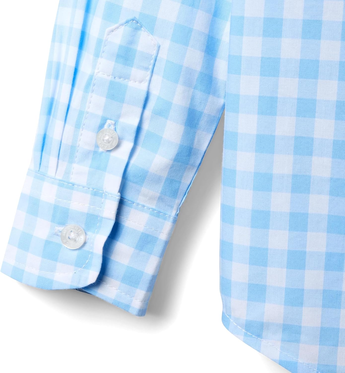 Janie and Jack Boys' Gingham Button-Down Shirt (Toddler/Little Big Kid) - Image 4