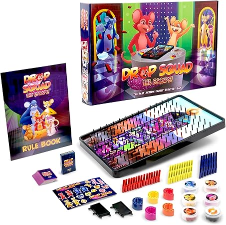 Amazon Drop Squad 最高のボードゲーム 子ども 大人に 最高の子供にやさしいテーブルトップゲーム 家族の夜のアクティビティ 対象年齢5 6 7 8 9 10 11 12歳以上 エクストラ付き ボードゲーム おもちゃ