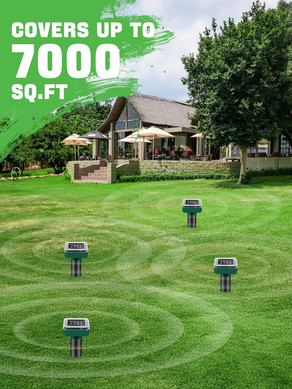 Maulwurf Vertreiber Solar, 6 Stück Ultraschall Maulwurfschreck mit Vibration,Umweltfreundlich & Geräuschlos,Solarbetrieben, Wasserdicht IP65 Maulwurf Vertreiber für Garten, Rasen, Außenbereich