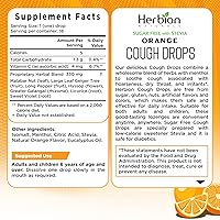 Vista 3 de Herbion Naturals Gotas para la tos sin azúcar con sabor a naranja natural, naranja natural, (paquete de 3), 18