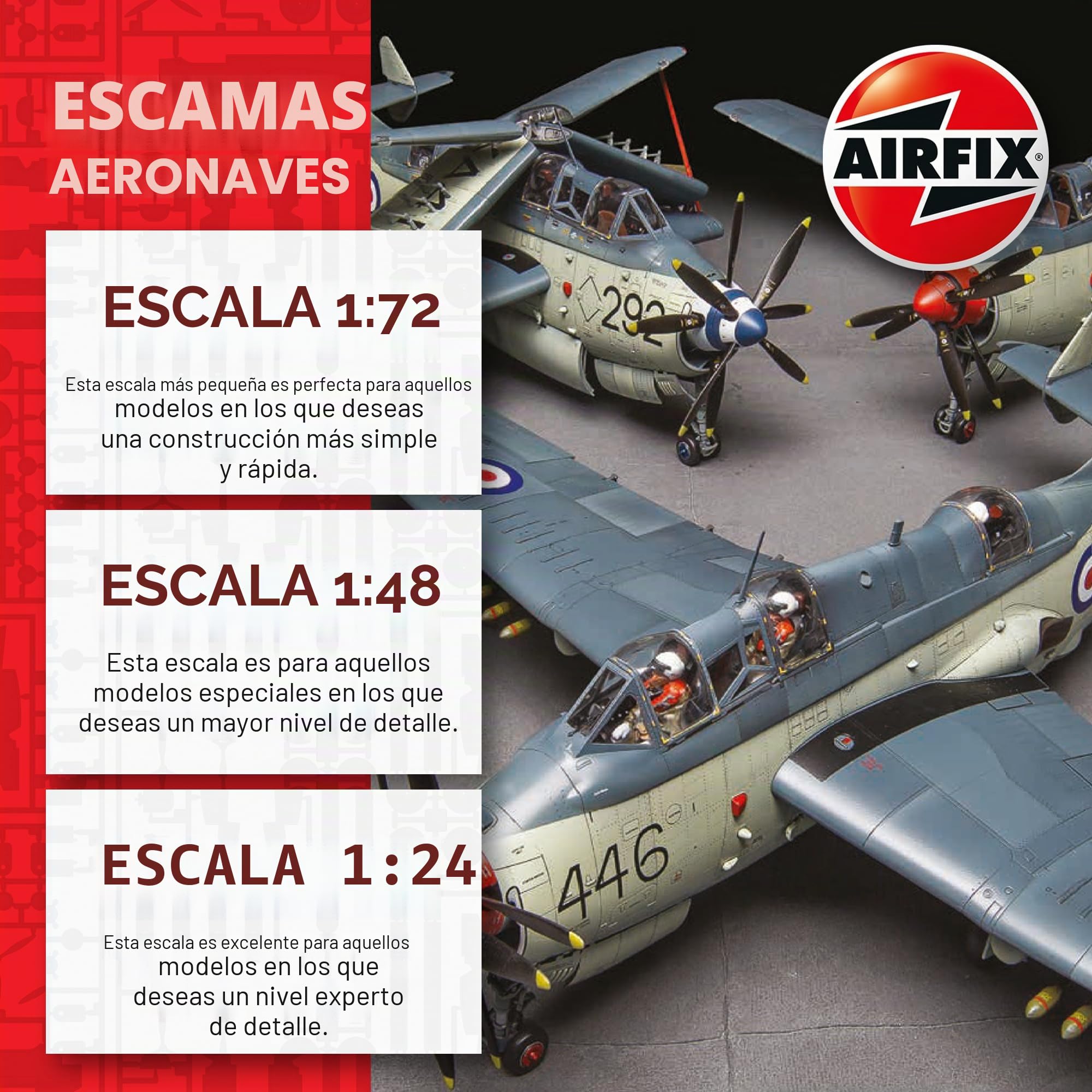 Airfix Model Set, A11007 Fairey Gannet AS.1/AS.4 Kit de construcción de Modelos, Kits de avión Modelo de plástico para Adultos y niños Mayores de 8 años, el Juego Incluye bebederos y calcomanías