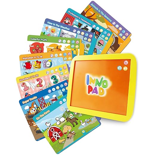 BEST LEARNING INNO PAD Smart Fun Lessons - Educational Tablet Toy to Learn Alphabet, Numbers, Colors, Shapes, Animals, Transportation for Toddlers Ages 2 to 5 Years Old | Boy or Girl Birthday Gift