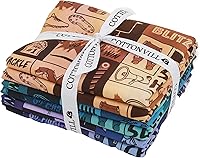 Vista 1 de COTTONVILL EMANON Football Kickoff 20COUNT - Tela de acolchado con estampado de algodón (1 yarda, 3 piezas, zona A-Word)