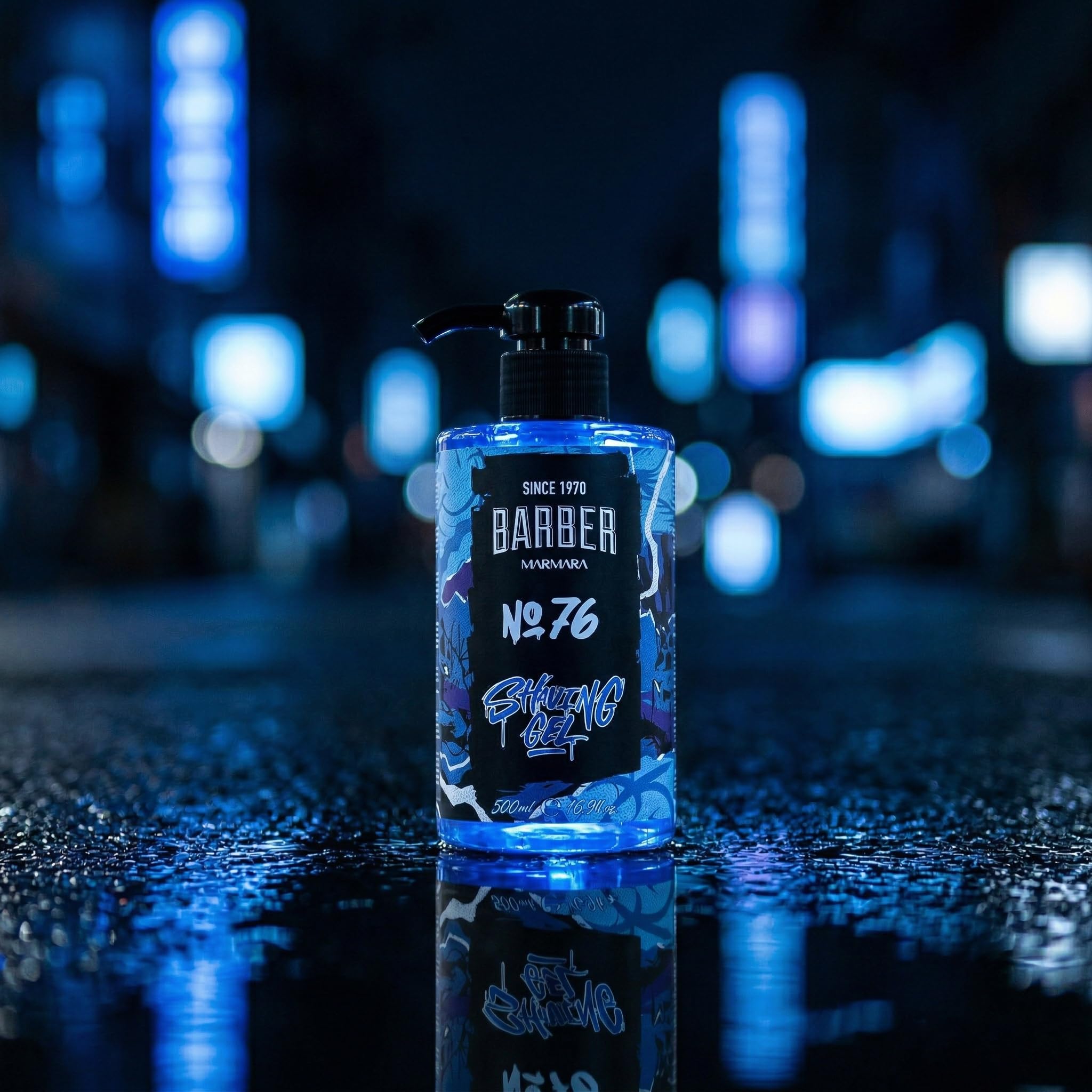 Barber Marmara Gel da Barba No. 76 per Uomini Trasparente Senza Schiuma con Pompa Qualità Professionale Turca per Contorni Barba, Linea del Collo & Rasatura 500ml