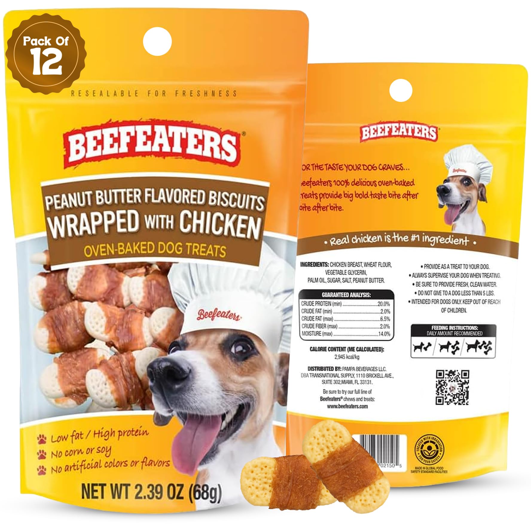 Amazon.com : Beefeaters Peanut Butter Dog Biscuits with Real
