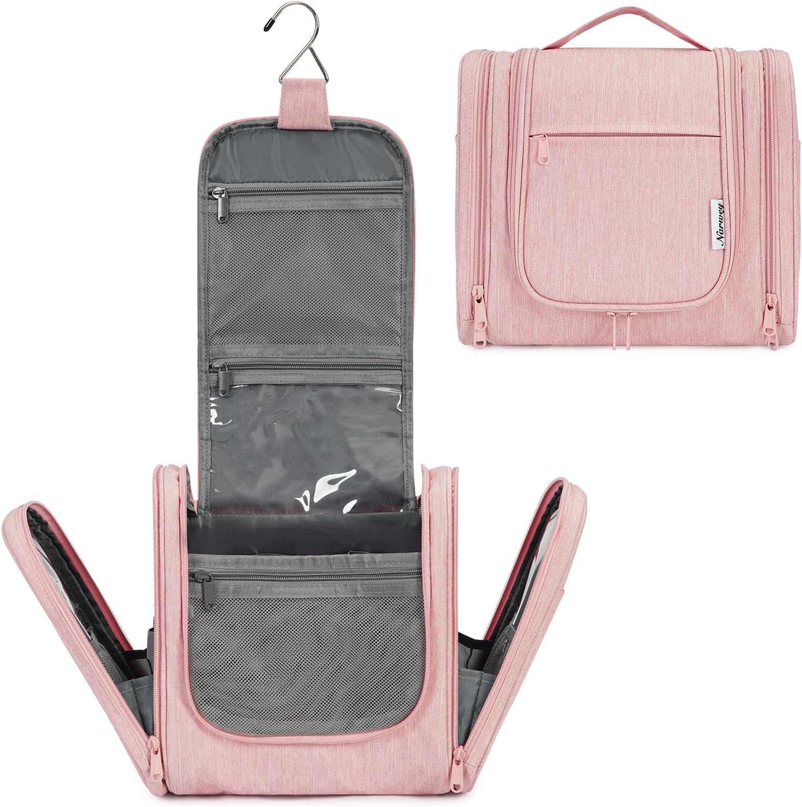 Stackers Large Hanging Wash Bag Blush Pink : Amazon.co.uk: Fashion