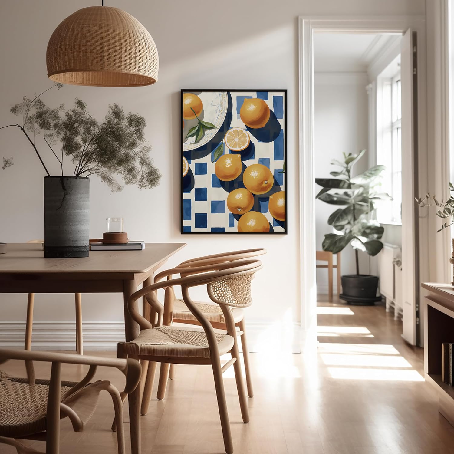 Poster Master Oranges Print - Citrus Poster - Fruit Art - Food & Drink Wall Design - Gift for Men & Women - Aesthetic Decor for Kitchen, Dining Room or Restaurant - 8x10 UNFRAMED Wall Art