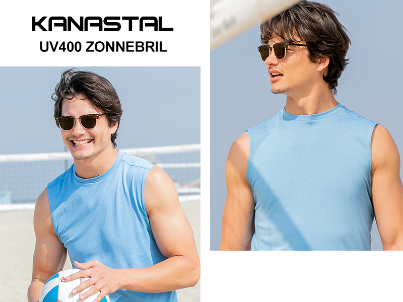 KANASTAL Zonnebril Gepolariseerd Voor Heren en Dames Klassieke Retro Mode Met UV400 Bescherming Auto Zonnebril Unisex Zand Zwart G15