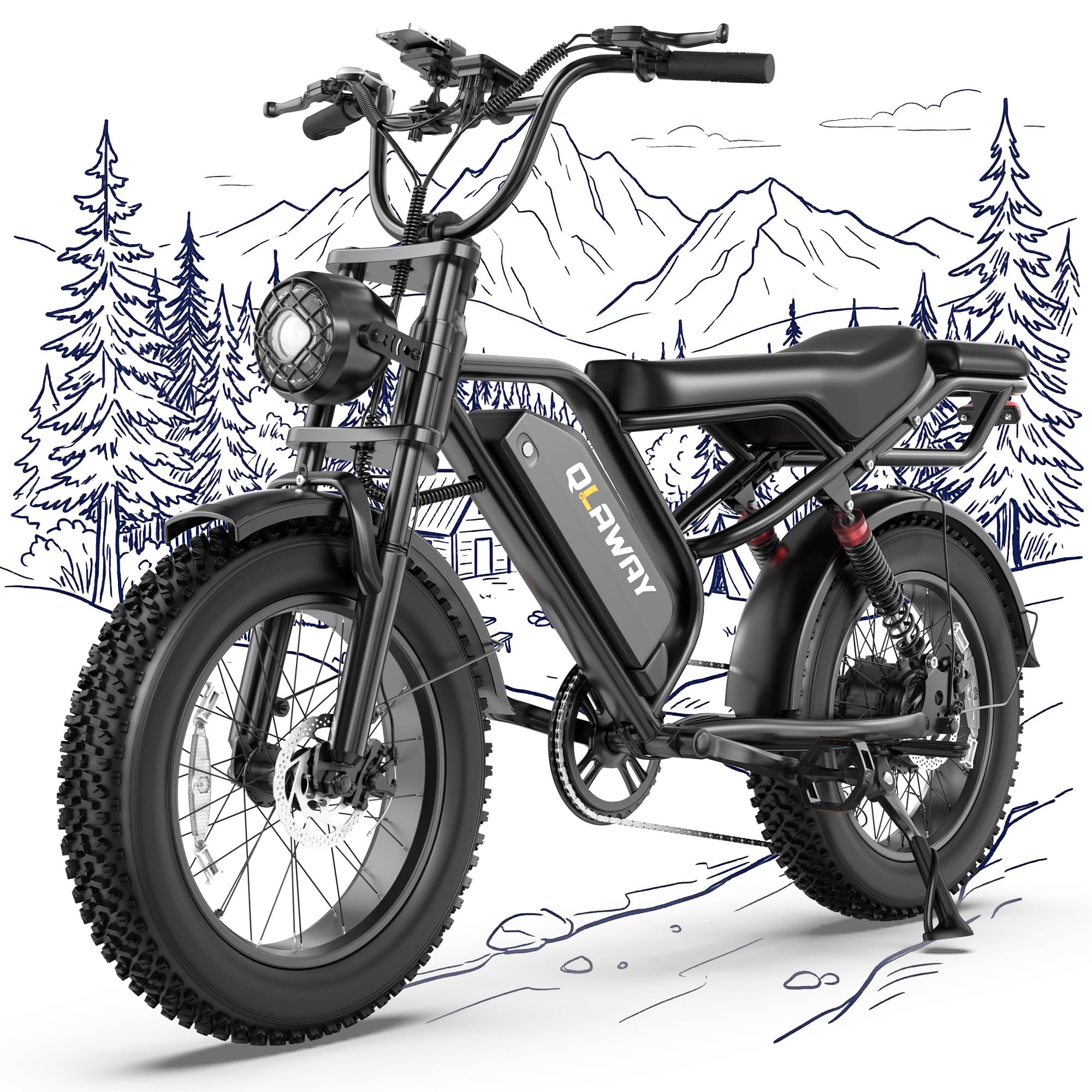 Qlaway Fat Tire Electric Dirt Bike (1500W Peak)