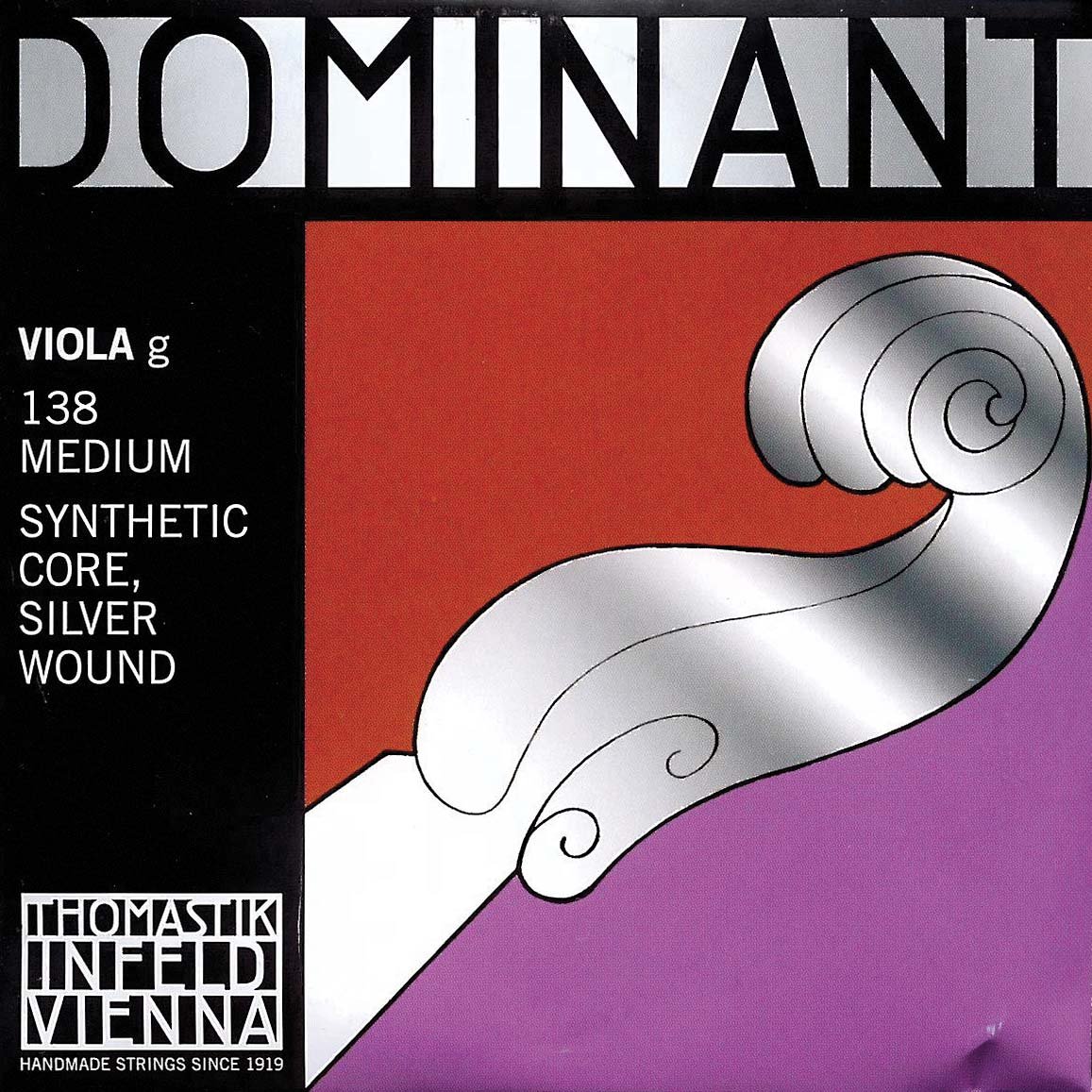 Dominant Viola G String - 15"-16", Silver/Perlon, Medium