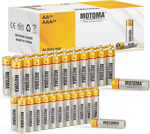 Pilas alcalinas AAA y AA, 24 pilas dobles A y 24 triples A, baterías de energía de larga duración para dispositivos electrónicos domésticos,