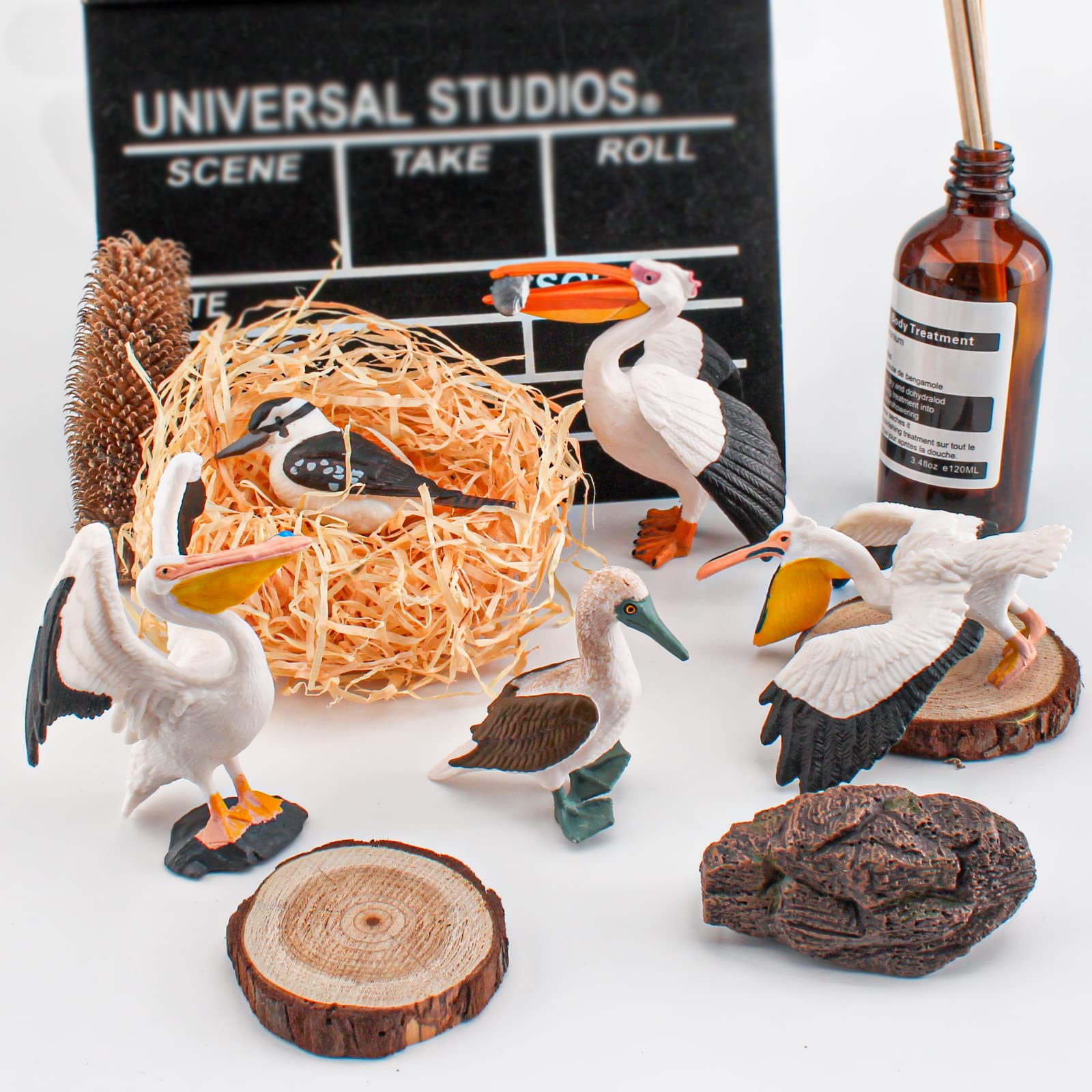 Amazon.co.jp: 鳥の動物フィギュアモデルプレイセット 5点 ペリカン