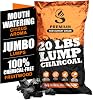Jumbo Lump Grilling Charcoal - Natural Hand Selected Large Pcs - Dust Free Packing & Storage - USA BBQ and Smoking - Premium Restaurant Grade Barbeque Coals (7 lbs)
