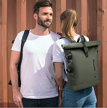 Amazon.com: Roll Top Backpack, Waterproof Travel Backpack for Men