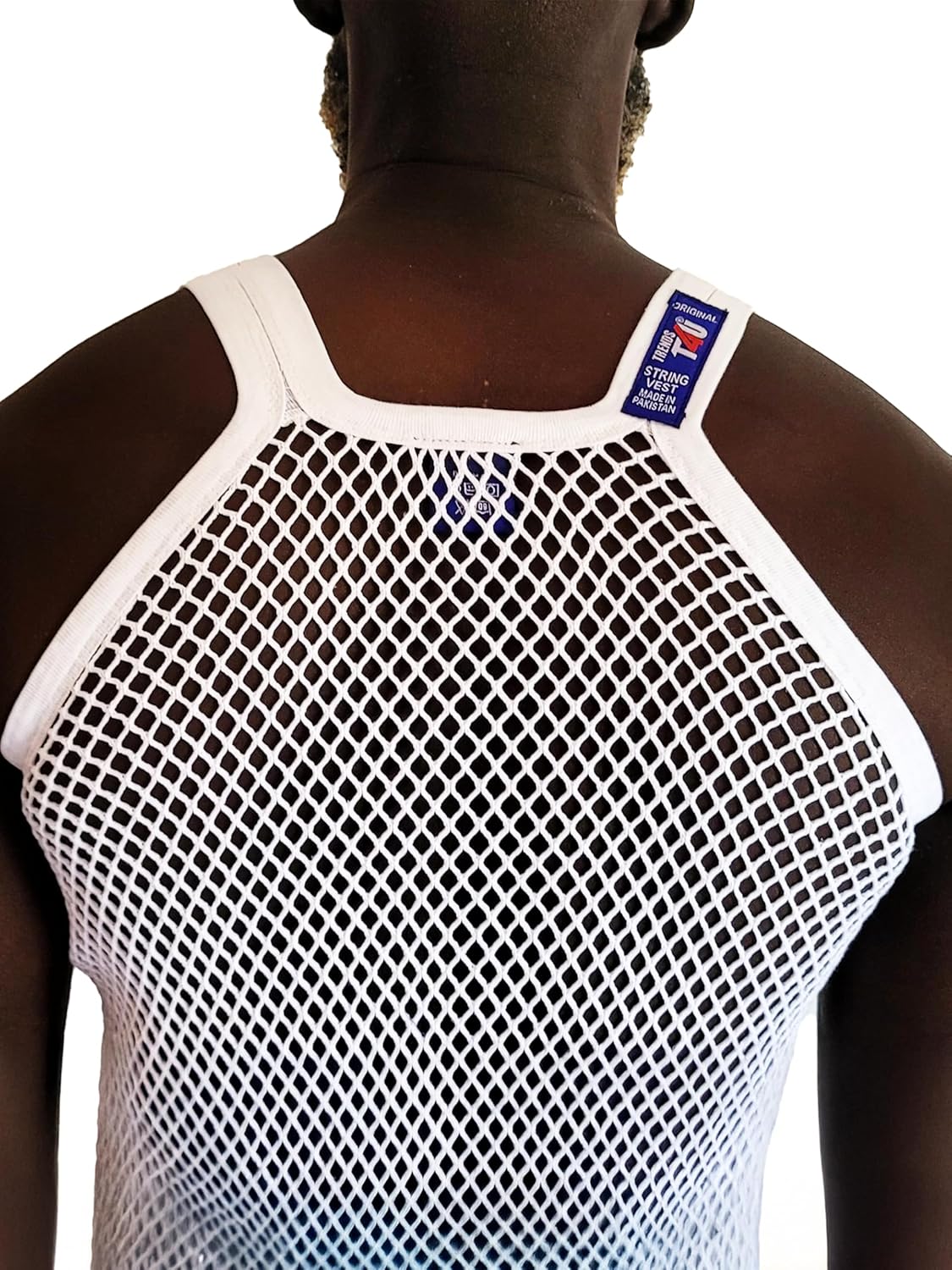 Mens Premium 100% Cotton mesh String Vest, Fishnet Sleeveless Tank top