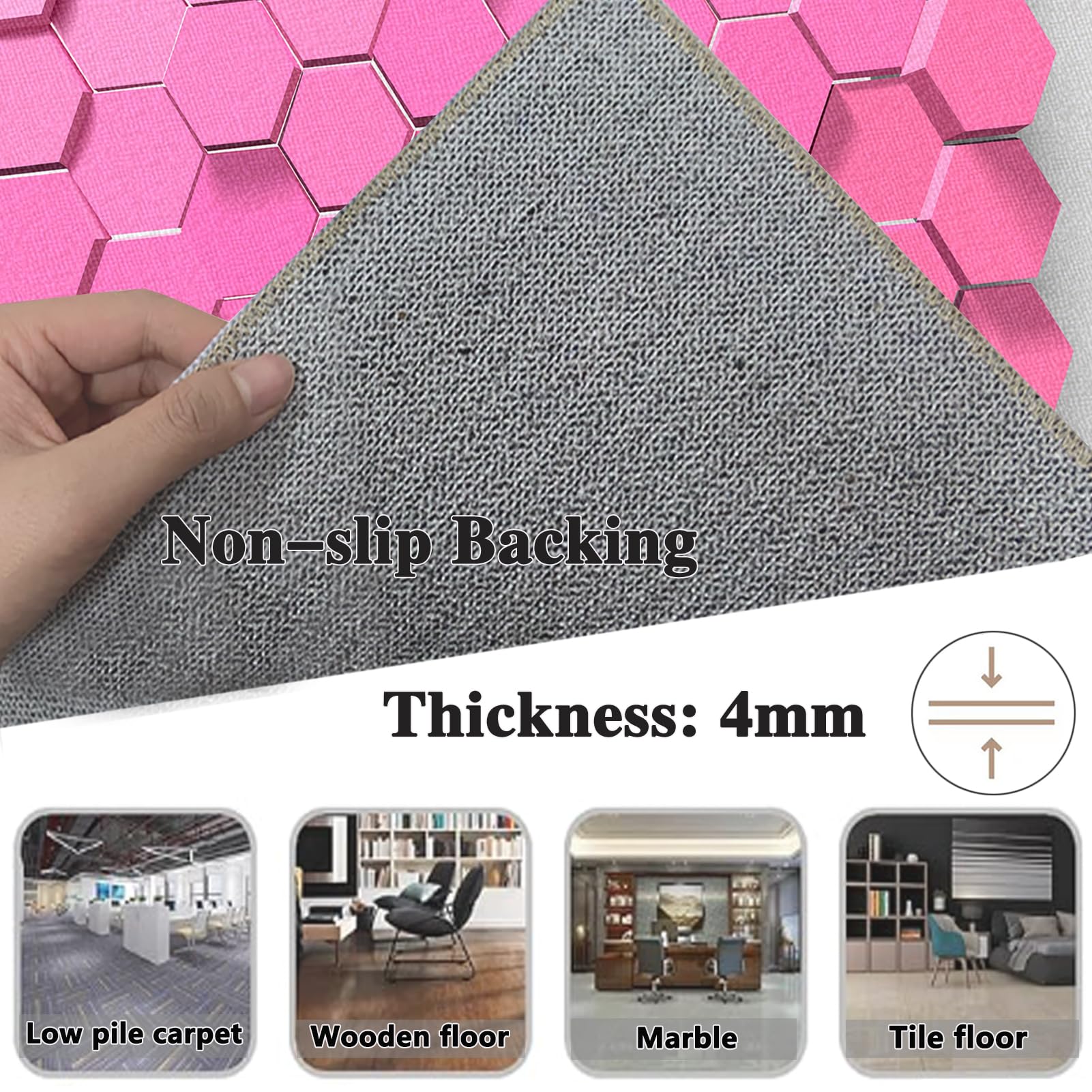 Protector Suelo Silla Ruedas Gaming Alfombra Silla Escritorio Antideslizante Alfombra Silla Gaming Alfombra Oficina para Silla con Ruedas, Alfombra Gamer Suelo, Alfombra Oficina Suelo 120 x 140 cm
